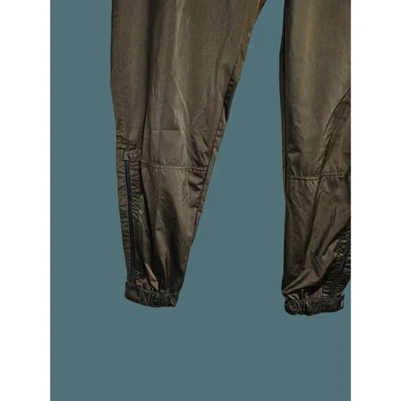 Athleta Radiant Jogger Pants Tapered Leg Zip Ankle Shiny Women Size 8 Tall - Picture 6 of 11